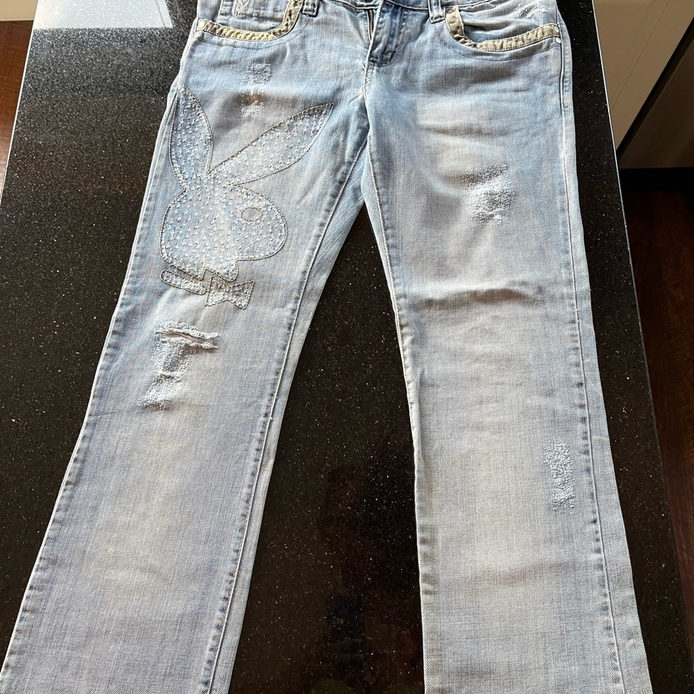 PLAYBOY Light Blue Straight Leg Jeans